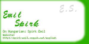 emil spirk business card